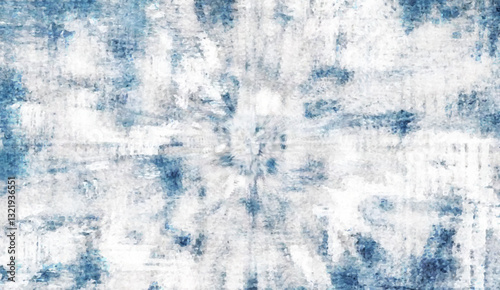 Abstract watercolor background with a radial blur effect creating a sense of depth and movement, featuring shades of blue and white for a calming visual experience