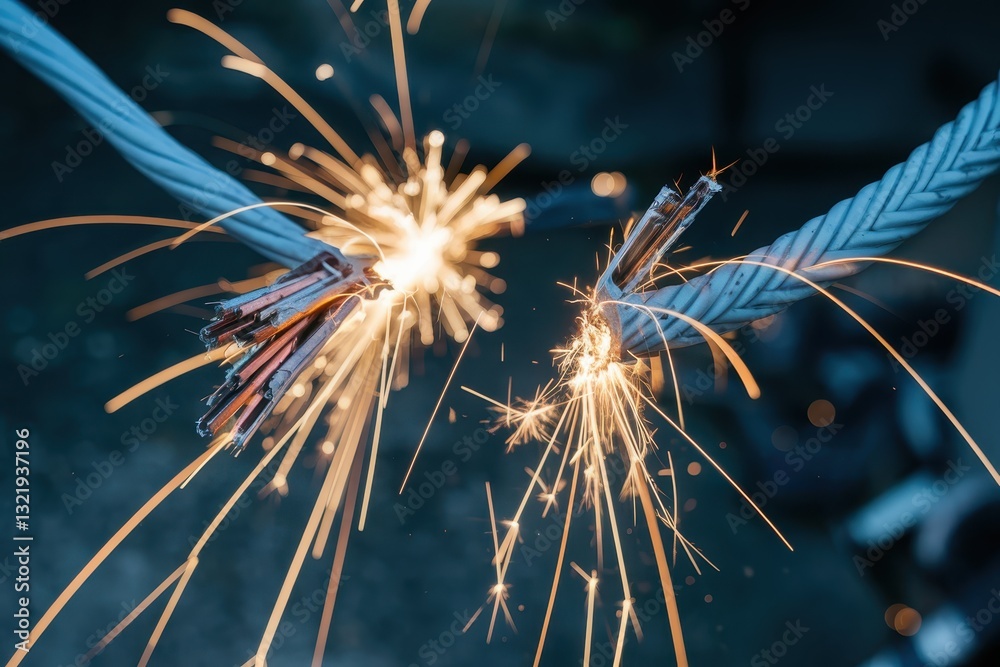 Sparks Fly: The Dramatic Break of a Cable