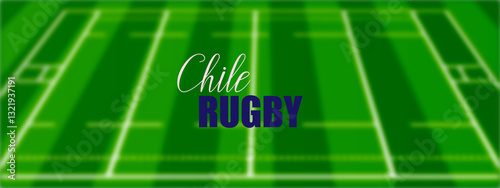 Chile Rugby Ground Green Field, Abstract Illustration Image