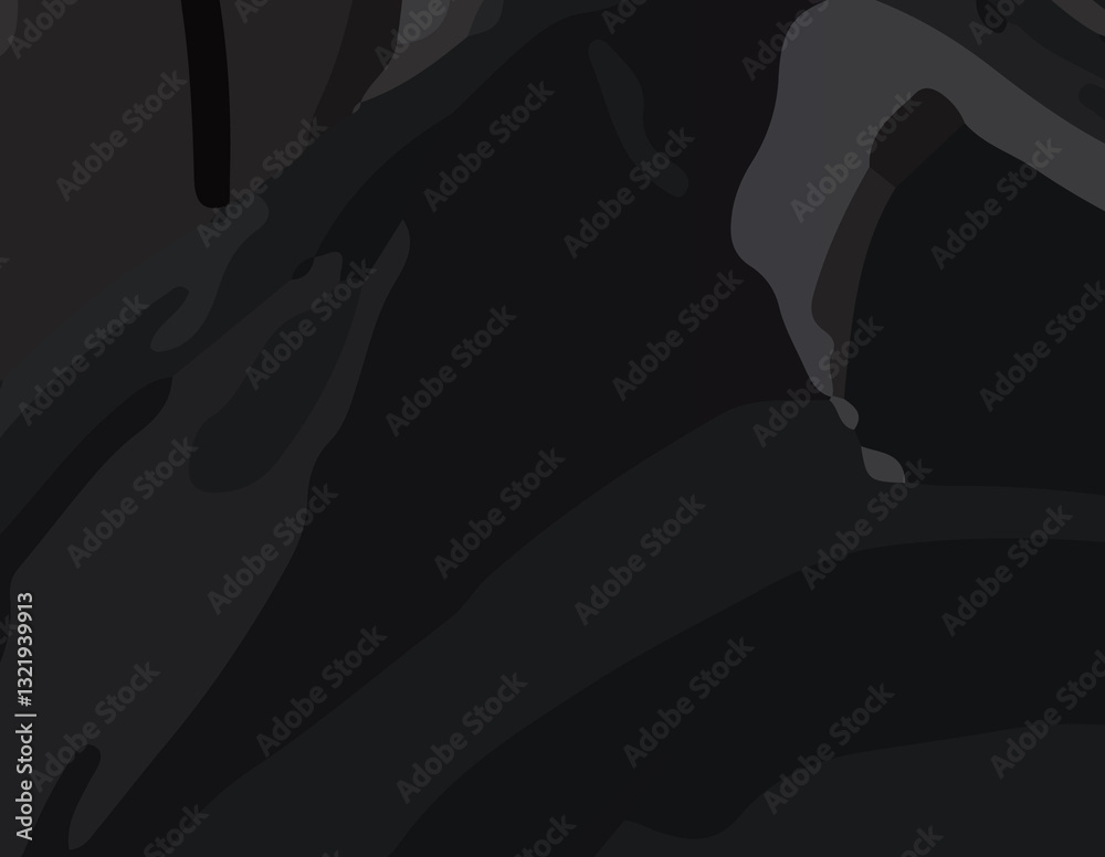 Fototapeta premium Black Dark Abstract Background with a Futuristic Touch. Deep and Dark Abstract Wallpaper with Smooth Textures and Shadows. Minimalist Black Abstract Dark Background with Subtle Gradient and Depth 