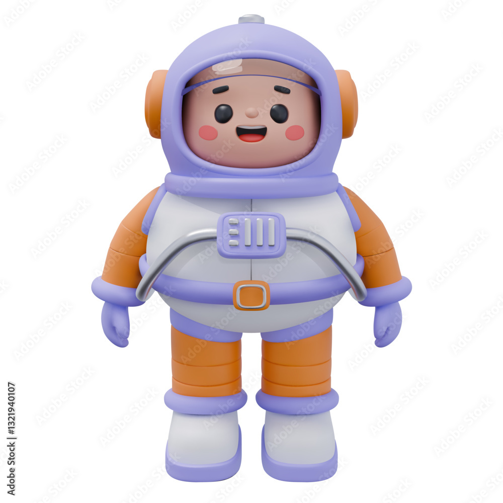 3D Cute Astronaut Character in Spacesuit Vector Illustration 3D Cute Astronaut Character in Spacesuit Vector Illustration