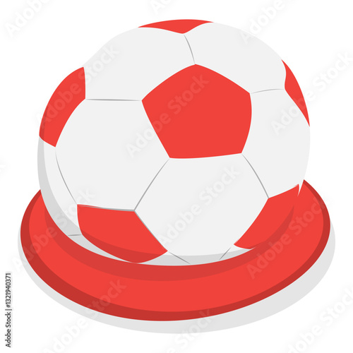 3D Isometric Flat Vector Set of Equipment For Sport Team Fans, Football Supporters Items. Item 2