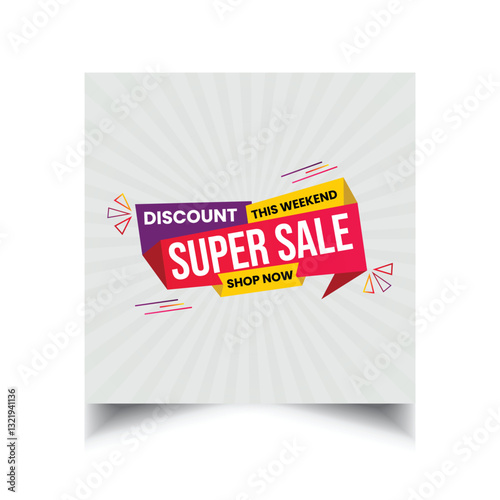Super sale promo banner discount