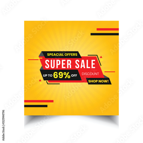Super sale promo banner discount