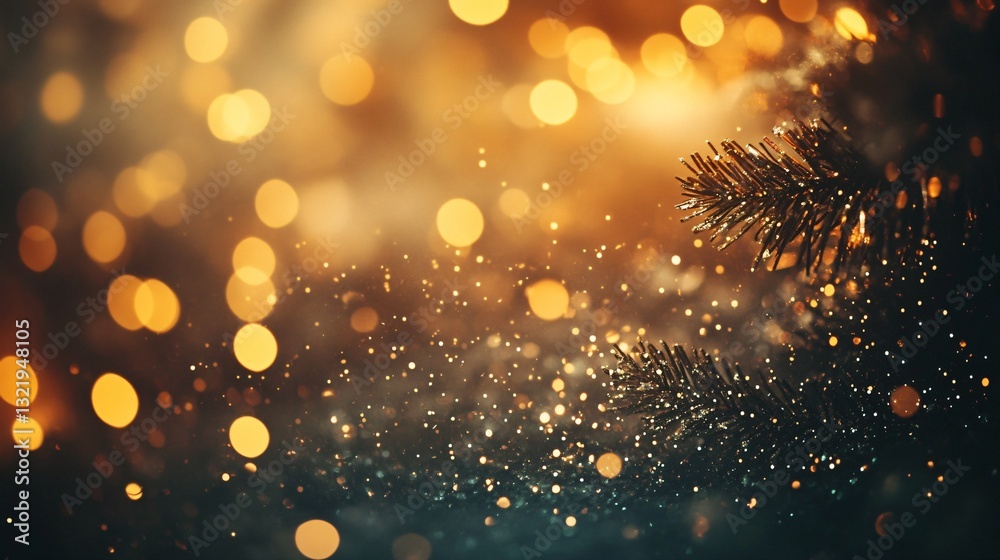 Naklejka premium Elegant Gold Glitter Texture for Christmas Abstract Backgrounds