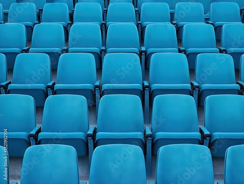 Event seats arrangement in a modern arena indoor venue photography aerial view seating concept