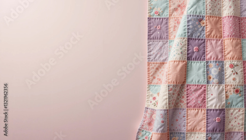 A Quilt That Evokes Warmth and Coziness. Generative AI illustration