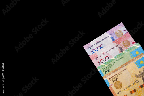 Tenge parts of different denominations in descending order