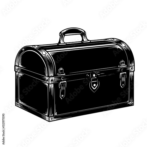 American Traditional Storage trunk, furniture vector, furniture design