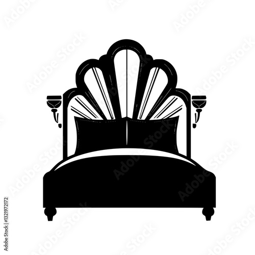 Art Deco Headboard, furniture vector, furniture design