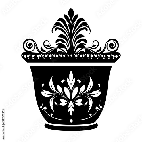 Baroque Laundry hamper, furniture vector, furniture design