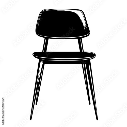 Contemporary Dining chairs, furniture vector, furniture design