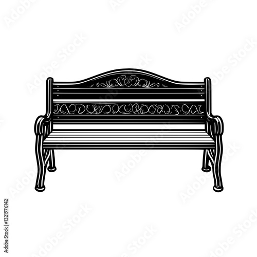 Mediterranean Outdoor storage bench, furniture vector, furniture design