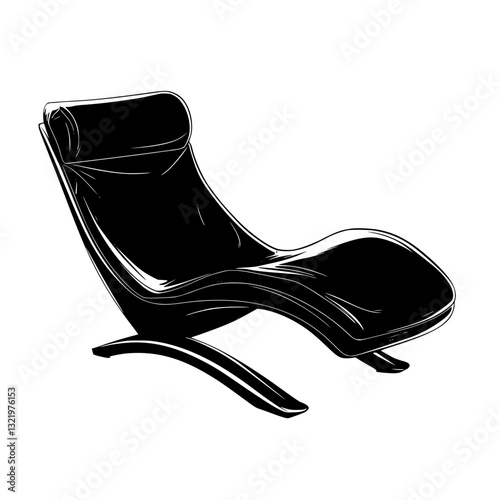 Mediterranean Recliner, furniture vector, furniture design