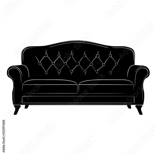 Mediterranean Sofa, furniture vector, furniture design