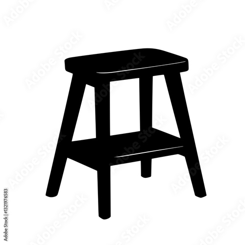 Mid Century Modern Step stool, furniture vector, furniture design