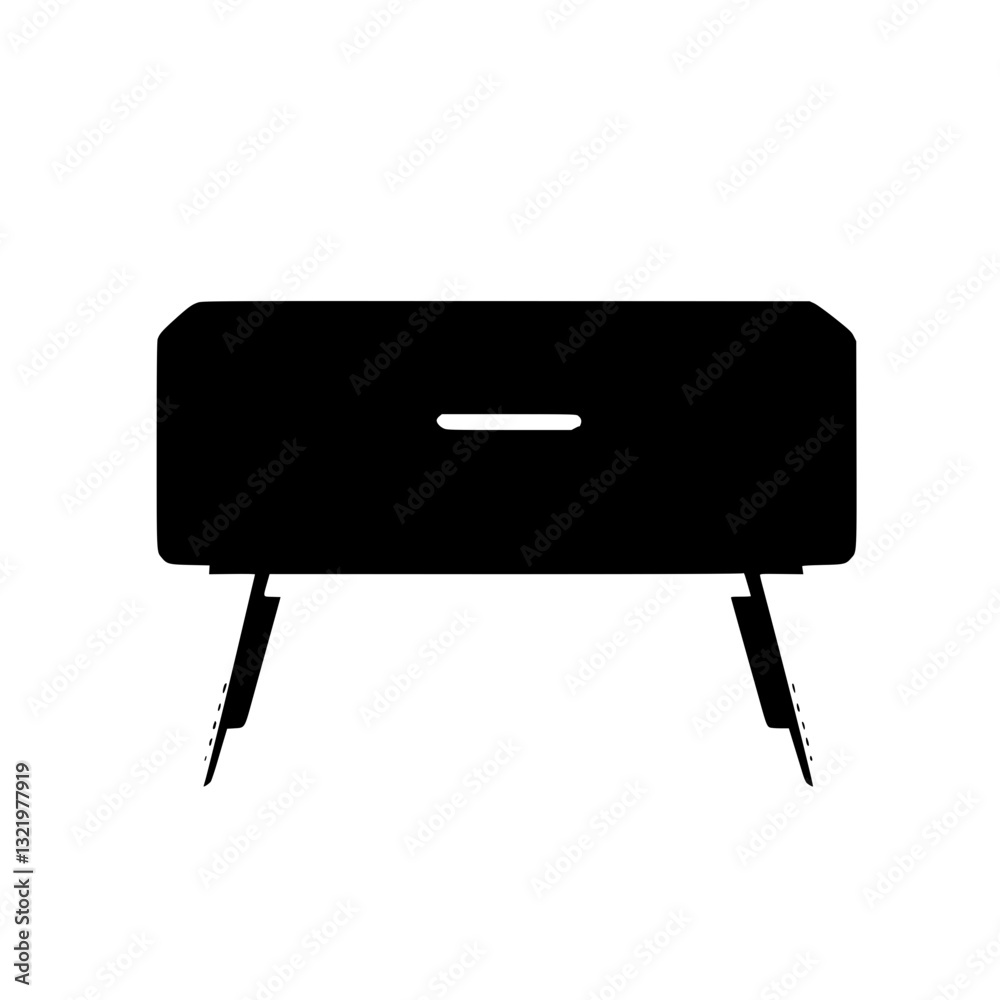 Retro Storage bench, furniture vector, furniture design Retro Storage bench, furniture vector, furniture design