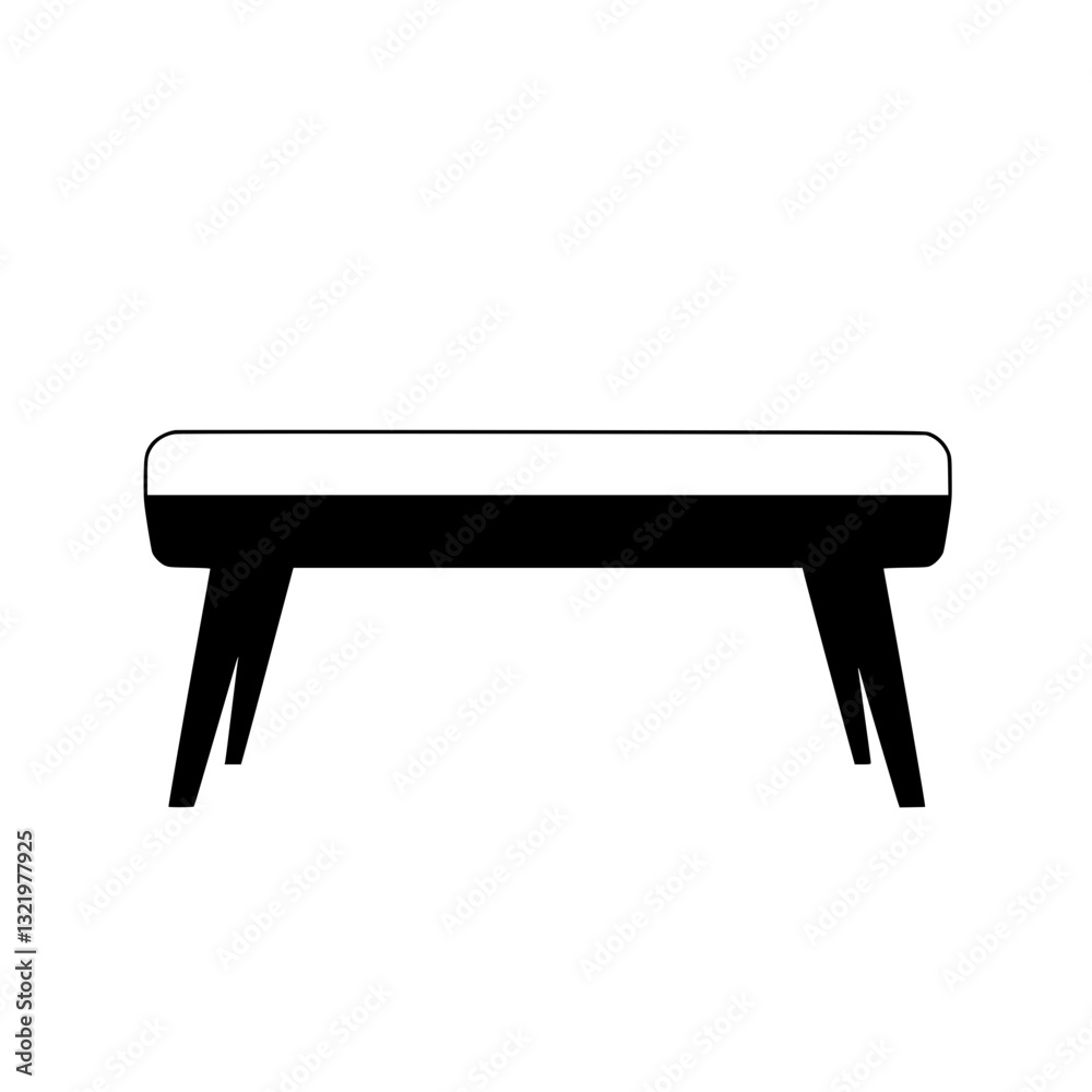 Retro Storage bench, furniture vector, furniture design Retro Storage bench, furniture vector, furniture design