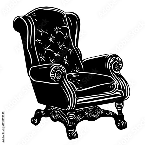 Steampunk Recliner, furniture vector, furniture design