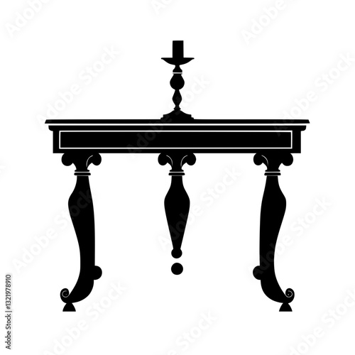 Victorian Entryway table, furniture vector, furniture design
