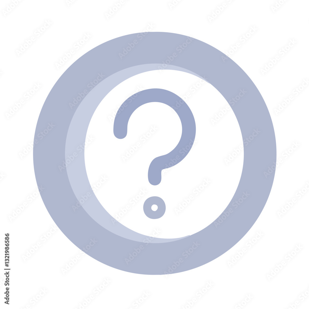 Grey circular question mark icon Grey circular question mark icon