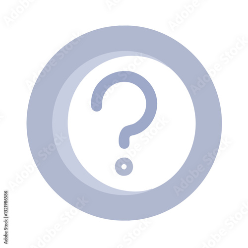 Grey circular question mark icon