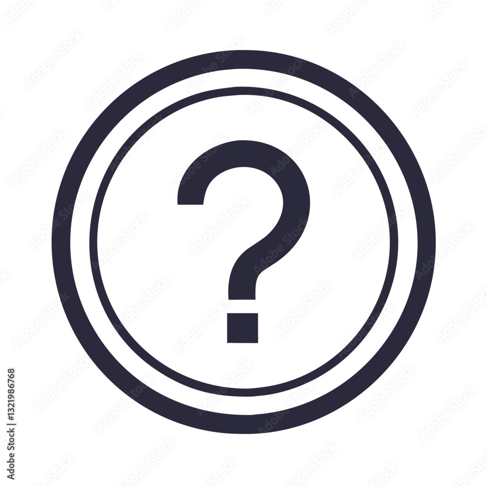Dark blue circular question mark icon Dark blue circular question mark icon