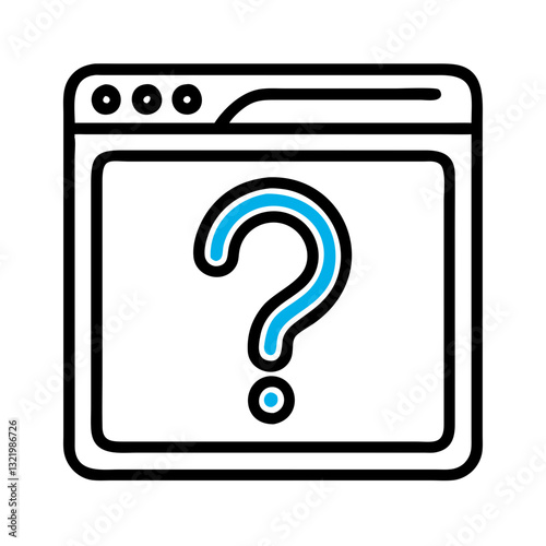 Web browser question mark icon