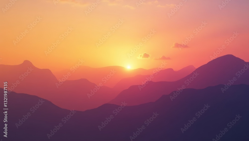 Fototapeta premium Layers of Mountain Peaks