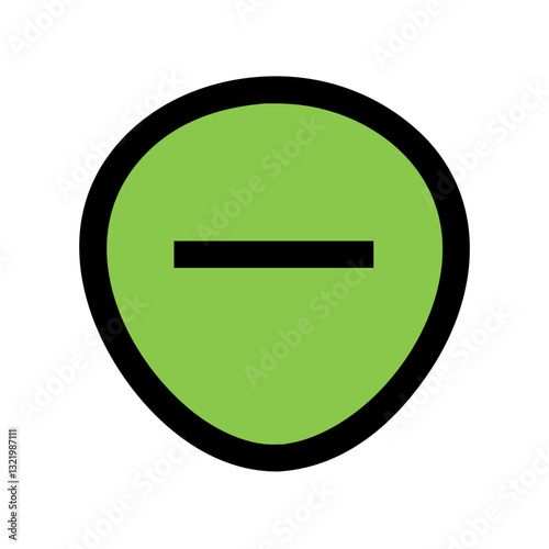 Green shield minus icon