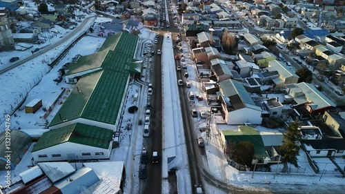 Wallpaper Mural View of Ushuaia and its mountain ranges during winter Torontodigital.ca