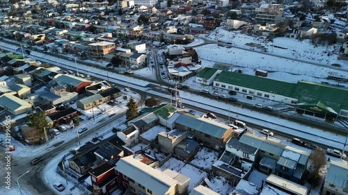 Wallpaper Mural View of Ushuaia and its mountain ranges during winter Torontodigital.ca