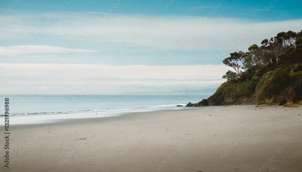 A wide, sunlit beach with gentle waves rolling under a pale sky, conveying calm and minimal coastal beauty. A wide, sunlit beach with gentle waves rolling under a pale sky, conveying calm and minimal coastal beauty.