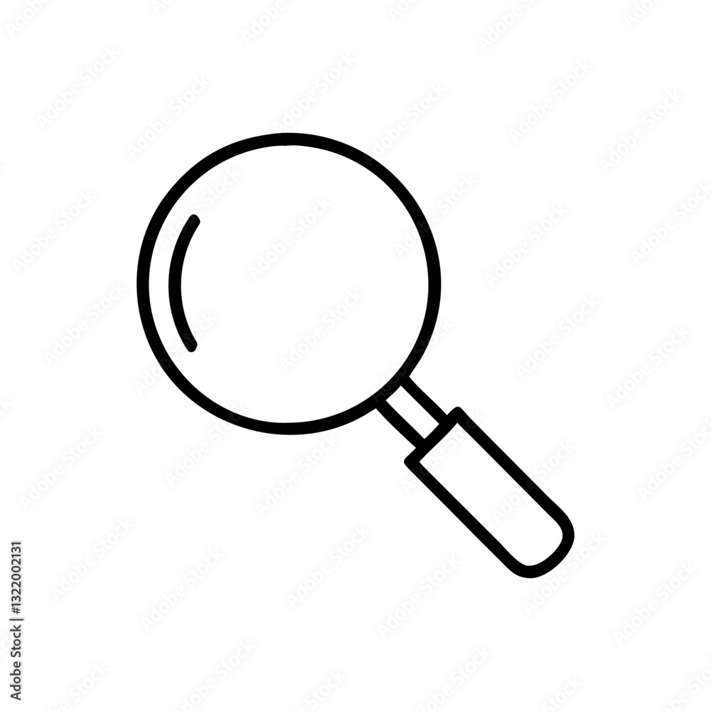 minimalistic magnifying glass: monochromatic search tool
