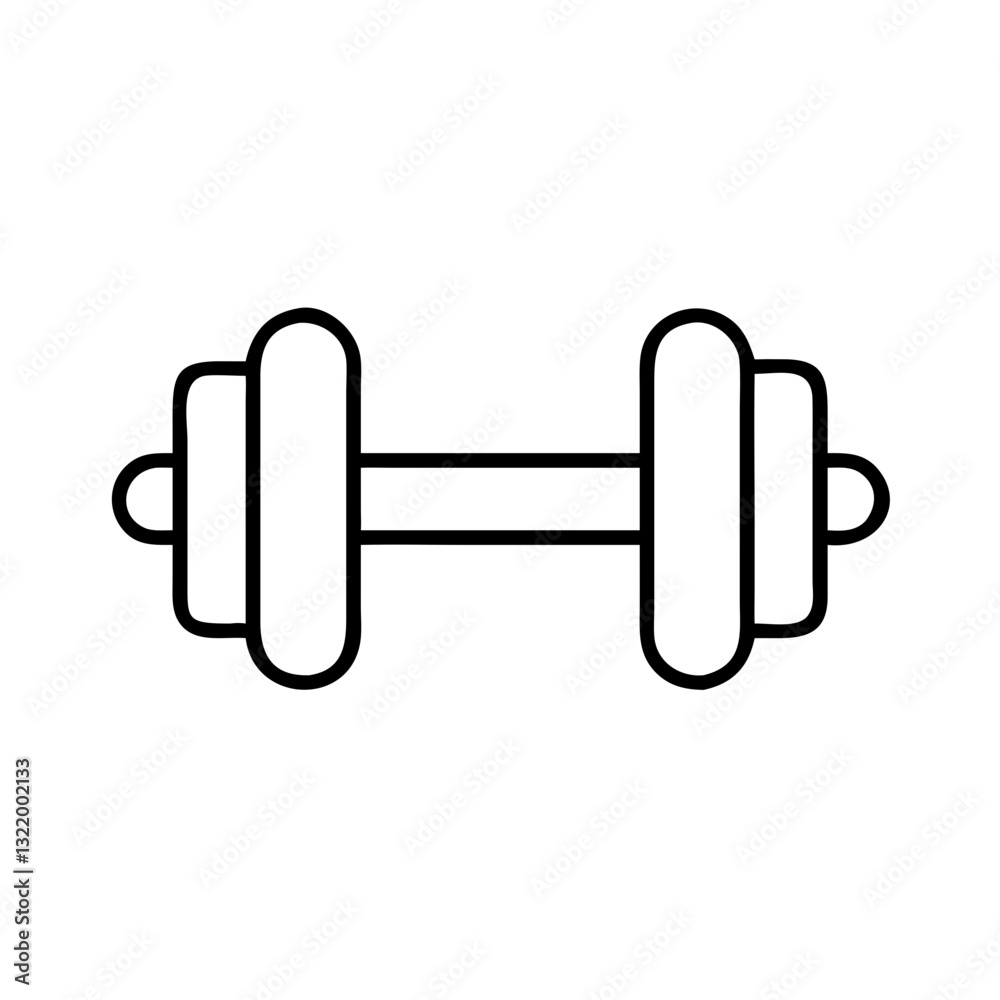 streamlined dumbbell sketch: monochrome fitness tool
streamlined dumbbell sketch: monochrome fitness tool