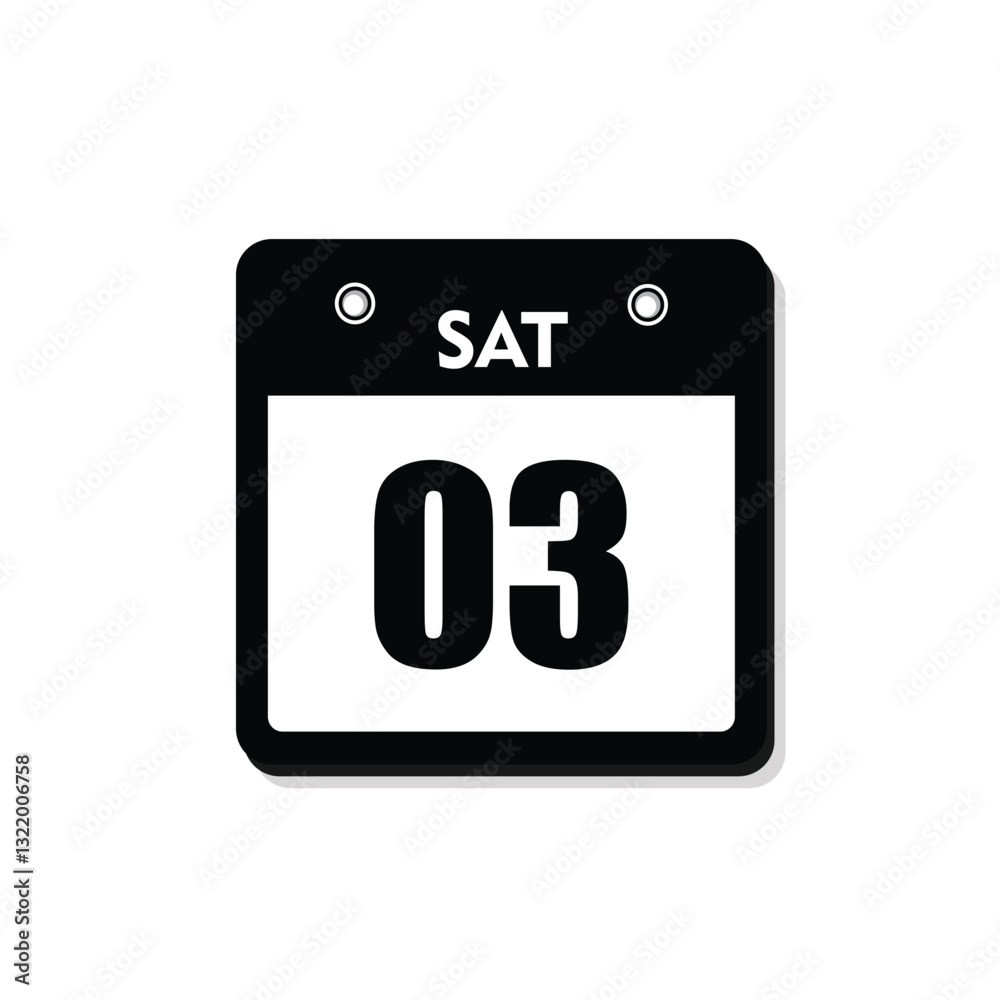 calender icon, 03 saturday icon with white background calender icon, 03 saturday icon with white background