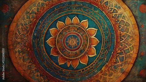 thai style painting on wall