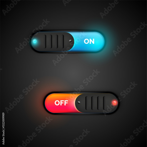 toggle switch on and off button