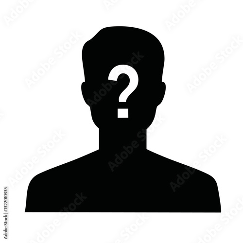 Obraz na płótnie anonymous question mark businessman icon vector illustration design w salonie