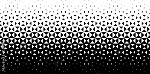 Geometric pattern based on triangles on a white background.Seamless in one direction.Short fade out. 