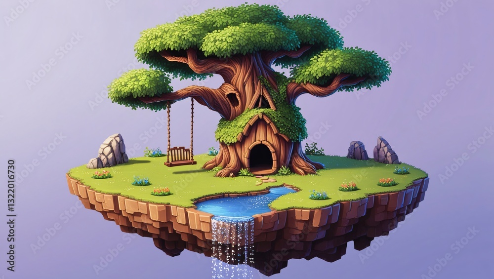 tree house , AI Generated.