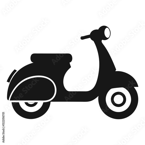 vintage scooter vector illustration