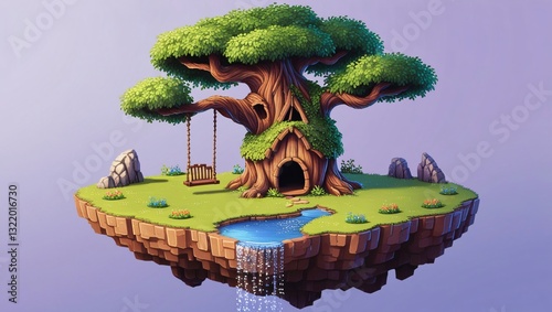 Obraz na płótnie tree house , AI Generated. w salonie