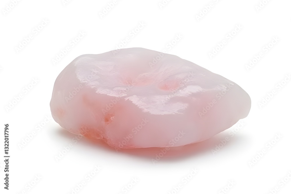 Pink Stone Specimen Close-up on White Background Pink Stone Specimen Close-up on White Background