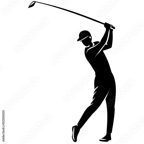 golf player silhouette