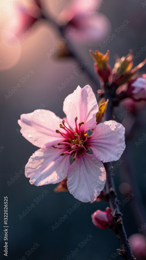 Stunning Closeup of a Spring Blossom Flower with Delicate Petals for Marketing, Greeting Cards, and Seasonal Campaigns Stunning Closeup of a Spring Blossom Flower with Delicate Petals for Marketing, Greeting Cards, and Seasonal Campaigns