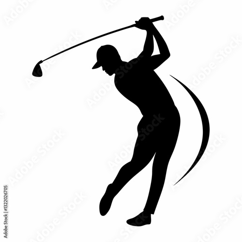 golf player silhouette