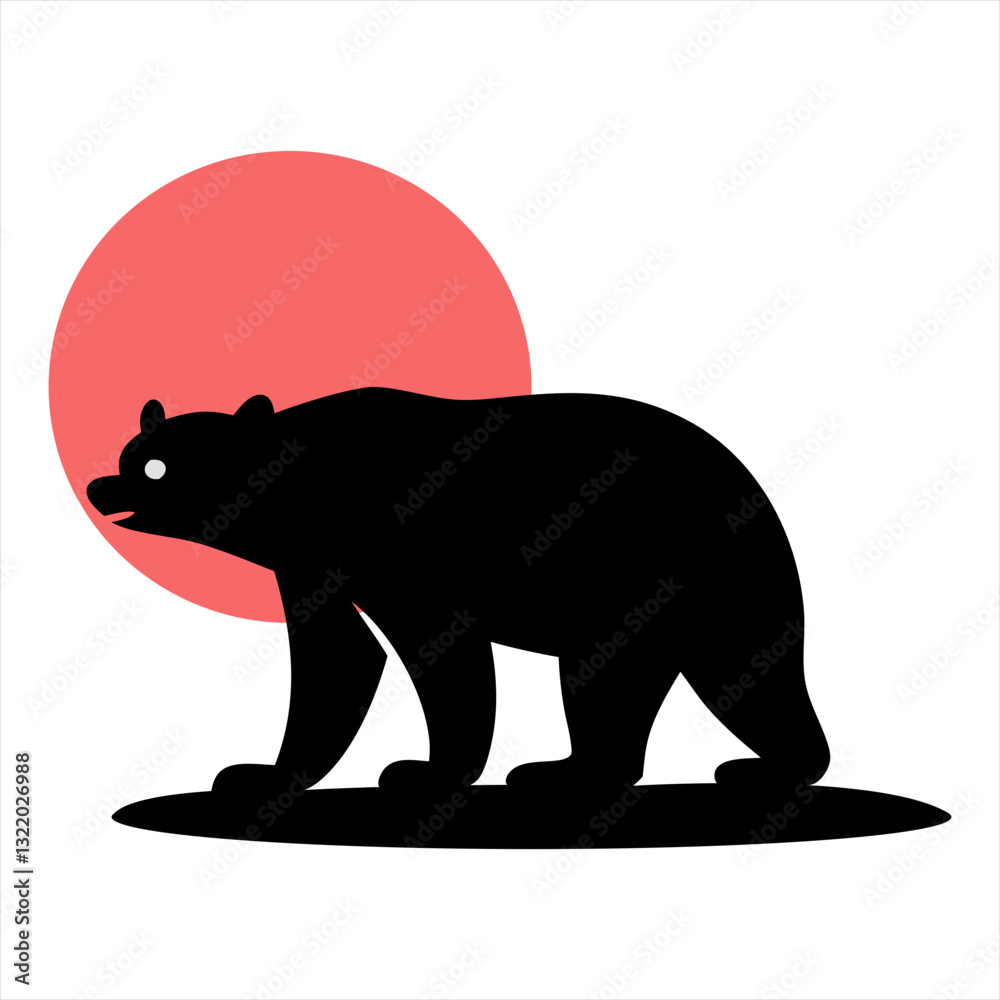 Fototapeta premium silhouette of bear