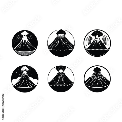 Editable volcano icon vector for creative digital and print design projects.