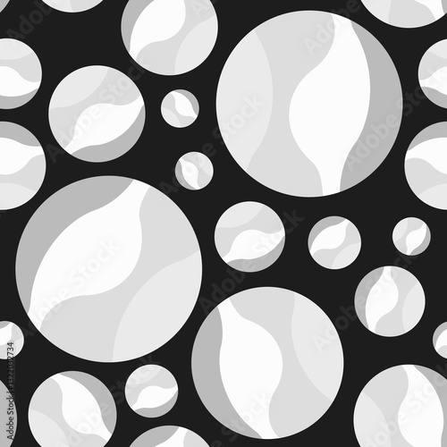 Vector - balls and balloons one rapport seamless pattern.